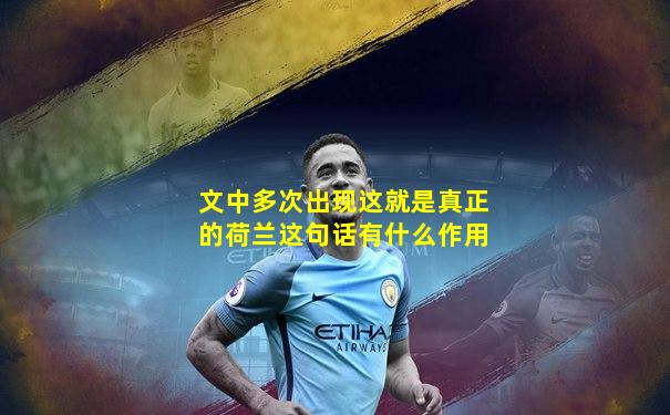 文中多次出现这就是真正的荷兰这句话有什么作用